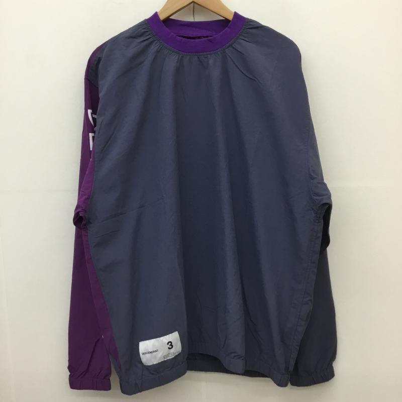 ディセンダント DESCENDANT ジャケット、上着 ジャンパー、ブルゾン NYLON SMOCK ナイロン　スモック　ディセンダント 3 無地 X プリント X ロゴ、文字 紫 / パープル / X グレージュ / グレージュ /  メンズ USED 古着 中古 10125303