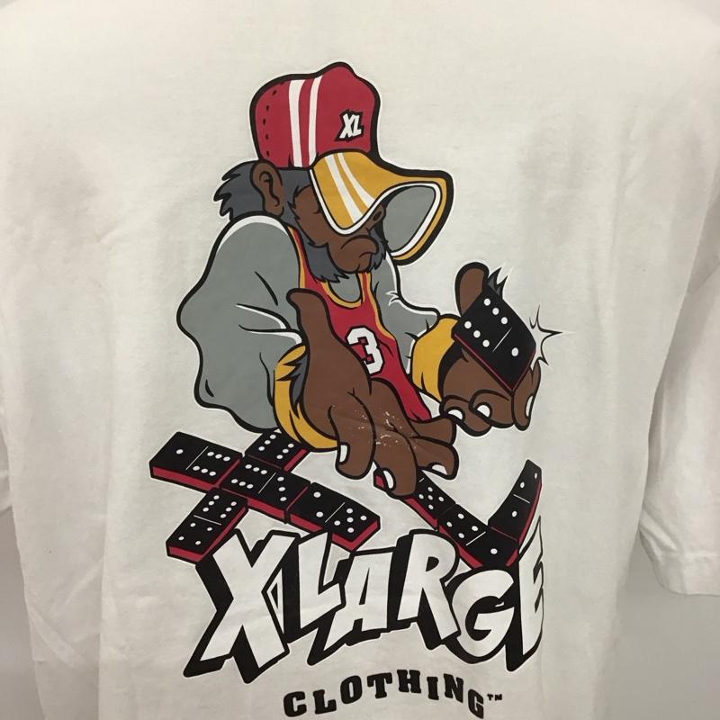 エクストララージ XLARGE Tシャツ 半袖 半袖カットソー プリント XL ロゴ、文字 白 / ホワイト /  メンズ USED 古着 中古 10125308