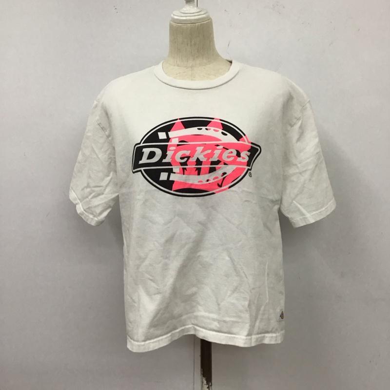 ロデオクラウンズ Rodeo Crowns Tシャツ 半袖 半袖カットソー プリントTシャツ クルーネックカットソー dickies FREE プリント 白 / ホワイト /  レディース USED 古着 中古 10125341