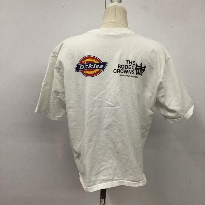 ロデオクラウンズ Rodeo Crowns Tシャツ 半袖 半袖カットソー プリントTシャツ クルーネックカットソー dickies FREE プリント 白 / ホワイト /  レディース USED 古着 中古 10125341