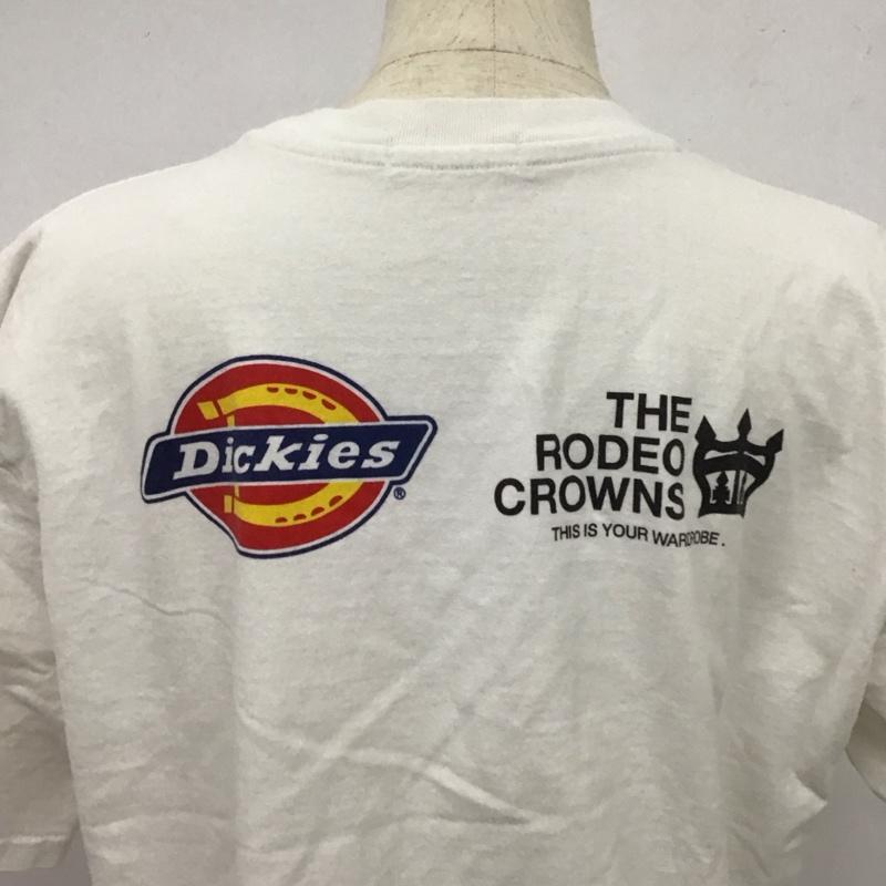 ロデオクラウンズ Rodeo Crowns Tシャツ 半袖 半袖カットソー プリントTシャツ クルーネックカットソー dickies FREE プリント 白 / ホワイト /  レディース USED 古着 中古 10125341