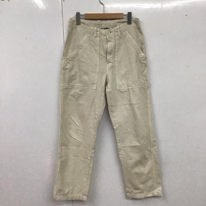 ザラ ZARA パンツ デニム、ジーンズ デニムパンツ ワイドパンツ カジュアルパンツ S 無地 白 / ホワイト /  レディース USED 古着 中古 10125346
