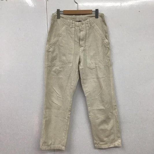 ザラ ZARA パンツ デニム、ジーンズ デニムパンツ ワイドパンツ カジュアルパンツ S 無地 白 / ホワイト /  レディース USED 古着 中古 10125346