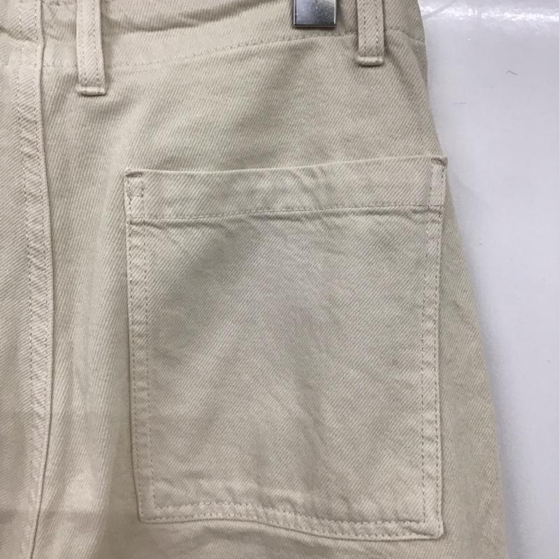 ザラ ZARA パンツ デニム、ジーンズ デニムパンツ ワイドパンツ カジュアルパンツ S 無地 白 / ホワイト /  レディース USED 古着 中古 10125346