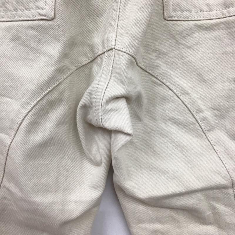ザラ ZARA パンツ デニム、ジーンズ デニムパンツ ワイドパンツ カジュアルパンツ S 無地 白 / ホワイト /  レディース USED 古着 中古 10125346