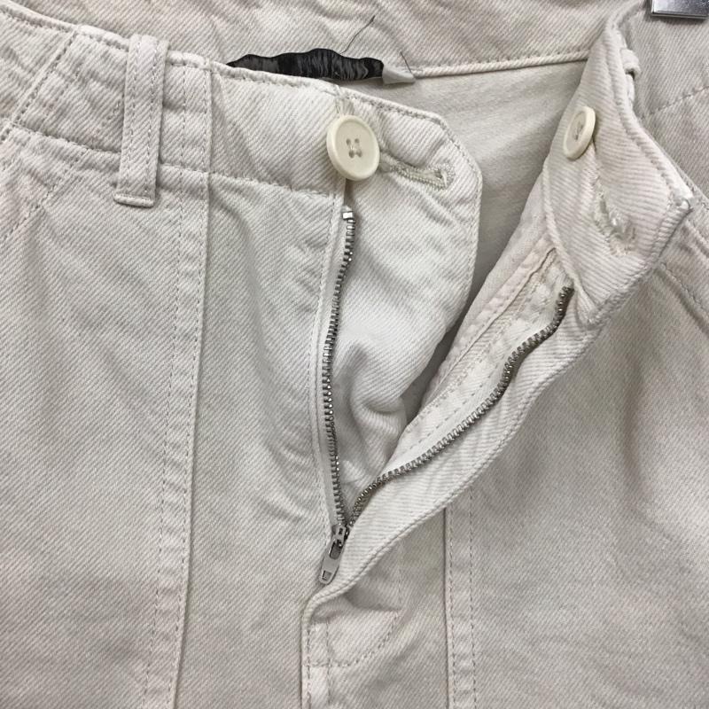 ザラ ZARA パンツ デニム、ジーンズ デニムパンツ ワイドパンツ カジュアルパンツ S 無地 白 / ホワイト /  レディース USED 古着 中古 10125346