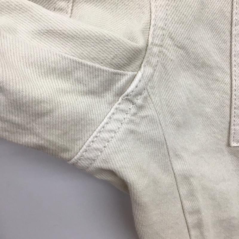 ザラ ZARA パンツ デニム、ジーンズ デニムパンツ ワイドパンツ カジュアルパンツ S 無地 白 / ホワイト /  レディース USED 古着 中古 10125346