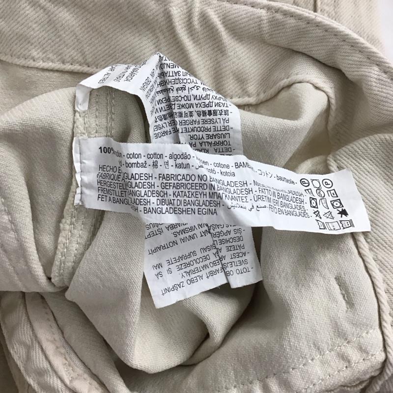ザラ ZARA パンツ デニム、ジーンズ デニムパンツ ワイドパンツ カジュアルパンツ S 無地 白 / ホワイト /  レディース USED 古着 中古 10125346