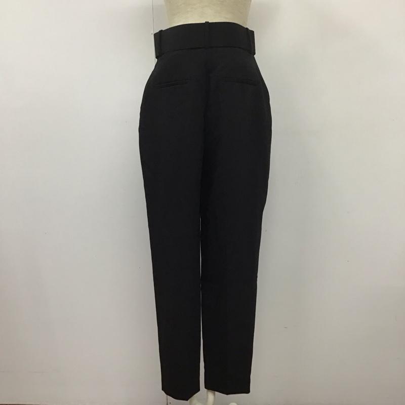 ザラ ZARA パンツ スラックス スラックスパンツ ワイドパンツ センタータックパンツ S 無地 黒 / ブラック /  レディース USED 古着 中古 10125347