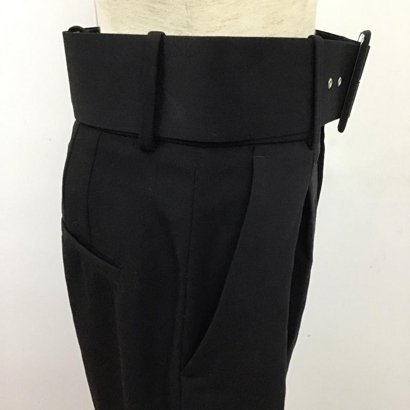 ザラ ZARA パンツ スラックス スラックスパンツ ワイドパンツ センタータックパンツ S 無地 黒 / ブラック /  レディース USED 古着 中古 10125347