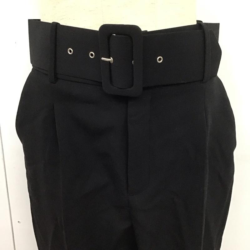 ザラ ZARA パンツ スラックス スラックスパンツ ワイドパンツ センタータックパンツ S 無地 黒 / ブラック /  レディース USED 古着 中古 10125347