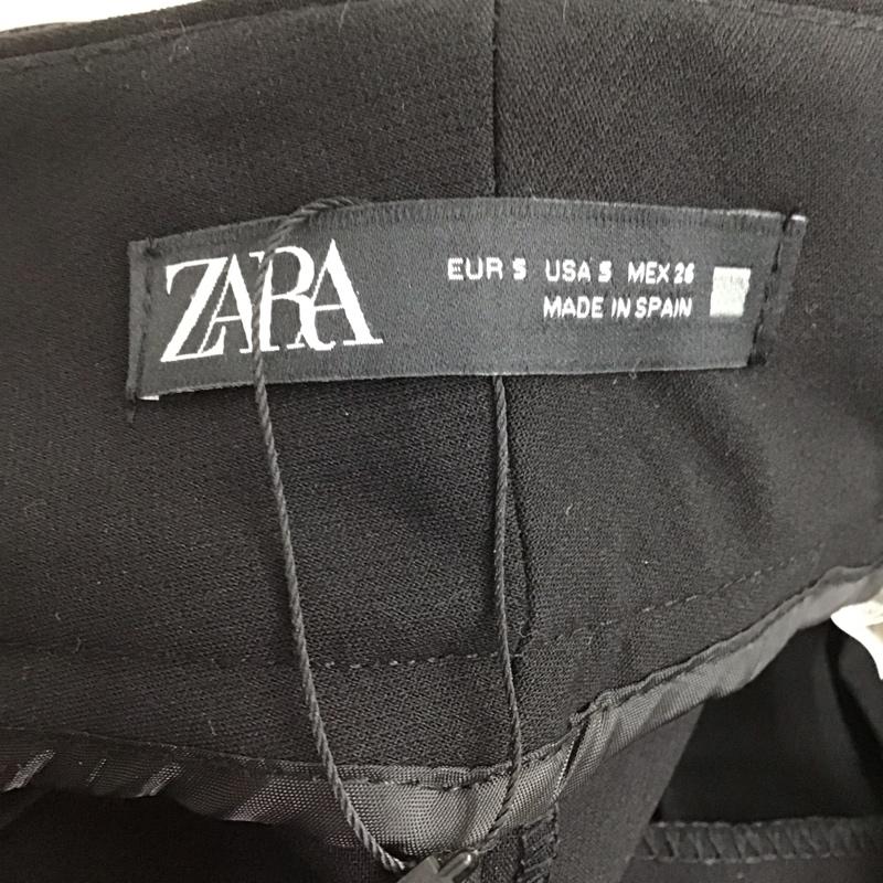 ザラ ZARA パンツ スラックス スラックスパンツ ワイドパンツ センタータックパンツ S 無地 黒 / ブラック /  レディース USED 古着 中古 10125347