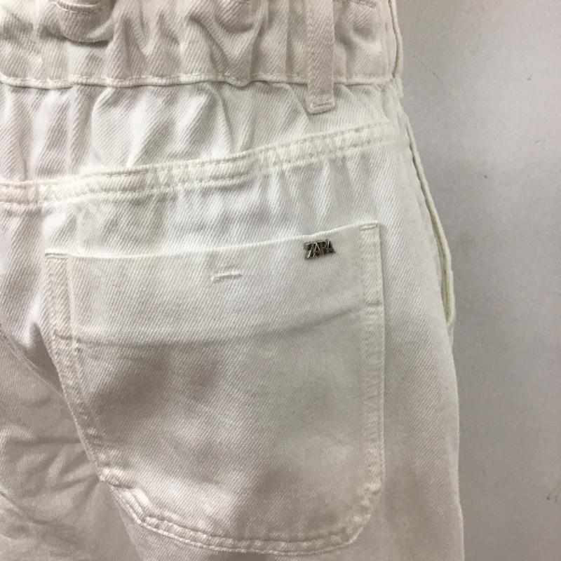 ザラ ZARA パンツ デニム、ジーンズ デニムパンツ ワイドパンツ カジュアルパンツ 34インチ 無地 白 / ホワイト /  レディース USED 古着 中古 10125348