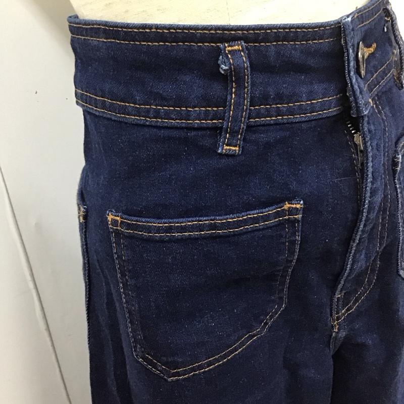 ザラ ZARA パンツ デニム、ジーンズ デニムパンツ スリムパンツ カジュアルパンツ 34インチ 無地 インディゴ / インディゴ /  レディース USED 古着 中古 10125349