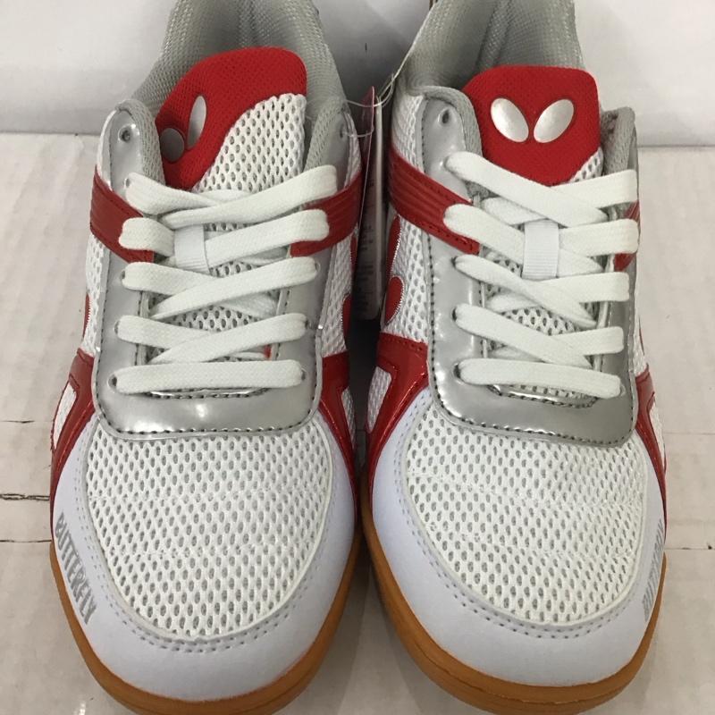 バタフライ BUTTERFLY シューズ シューズ レゾライントライネックス 93600 卓球 シューズ lezoline 27.5cm 無地 白 / ホワイト / X 赤 / レッド /  メンズ USED 古着 中古 10125381