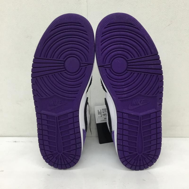 ナイキ NIKE スニーカー スニーカー 852542-105 Nike Air Jordan 1 Mid Purple ナイキ エアジョーダン1 ミッド パープル 26.5cm ロゴ、文字 白 / ホワイト / X 黒 / ブラック / X 紫 / パープル /  メンズ USED 古着 中古 10125389