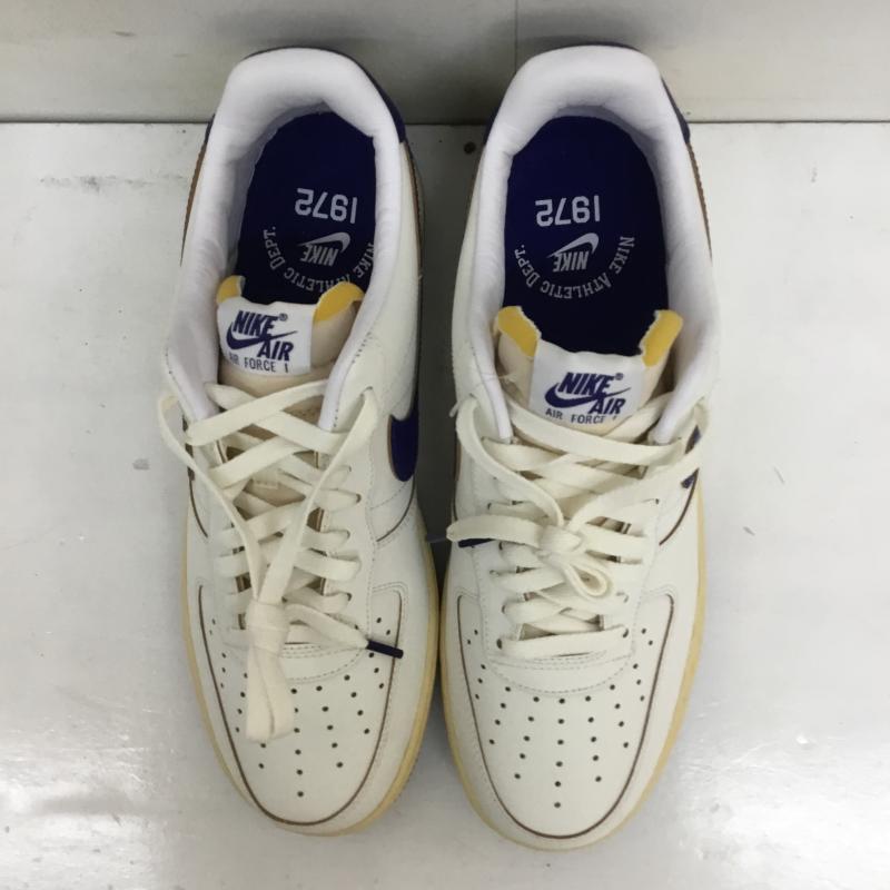 ナイキ NIKE スニーカー スニーカー FQ8103-133 Nike Women s Air Force 1  07 Sail/Pale Vanilla/Gold Suede/Deep Royal Blue ナイキ ウィメンズ エアフォース1  07 セイル/ペールバニラ/ゴールドスウェード/ 29.0cm ロゴ、文字 白 / ホワイト / X 青 / ブルー /  メンズ USED 古着 中古 10125391