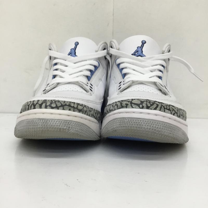 ナイキ NIKE スニーカー スニーカー CT8532-104 Nike Air Jordan 3 Retro UNC (2020) ナイキ エアジョーダン3 レトロ UNC (2020) 28.0cm ロゴ、文字 X  白 / ホワイト / X 黒 / ブラック / X 灰 / グレー / X 青 / ブルー /  メンズ USED 古着 中古 10125396