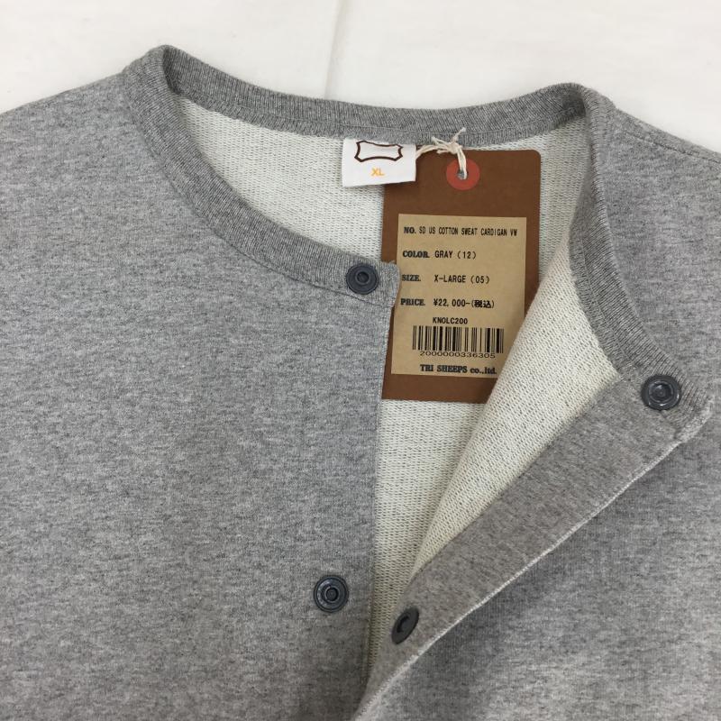 スタンダード カリフォルニア STANDARD CALIFORNIA カーディガン 長袖 Cotton Sweat Cardigan スウェット　カーディガン　スタンダードカリフォルニア XL 無地 灰 / グレー /  メンズ USED 古着 中古 10125397