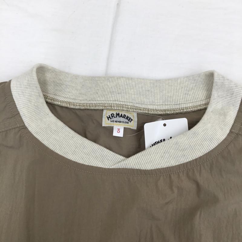 ハリウッドランチマーケット H.R MARKET カットソー 半袖 ハリウッドランチマーケット　ナイロンTシャツ 3 無地 茶 / ブラウン / X ベージュ / ベージュ /  メンズ USED 古着 中古 10125398