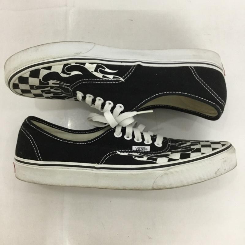 バンズ VANS スニーカー スニーカー 500714 27.5cm checker flame 27.5cm 総柄 黒 / ブラック / X 白 / ホワイト /  メンズ USED 古着 中古 10125409