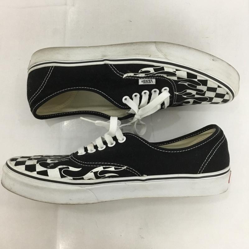 バンズ VANS スニーカー スニーカー 500714 27.5cm checker flame 27.5cm 総柄 黒 / ブラック / X 白 / ホワイト /  メンズ USED 古着 中古 10125409