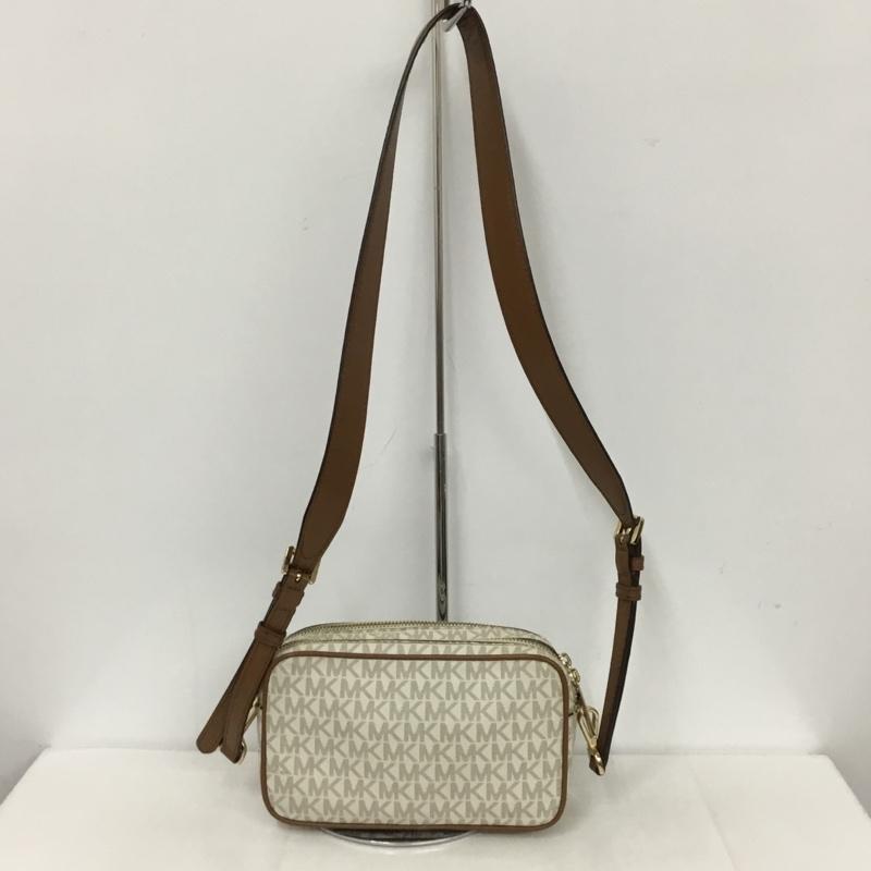 マイケルコース MICHAEL KORS ショルダーバッグ ショルダーバッグ 35S9GI7M1B ロゴ 総柄 白 / ホワイト / X 茶 / ブラウン /  レディース USED 古着 中古 10125415