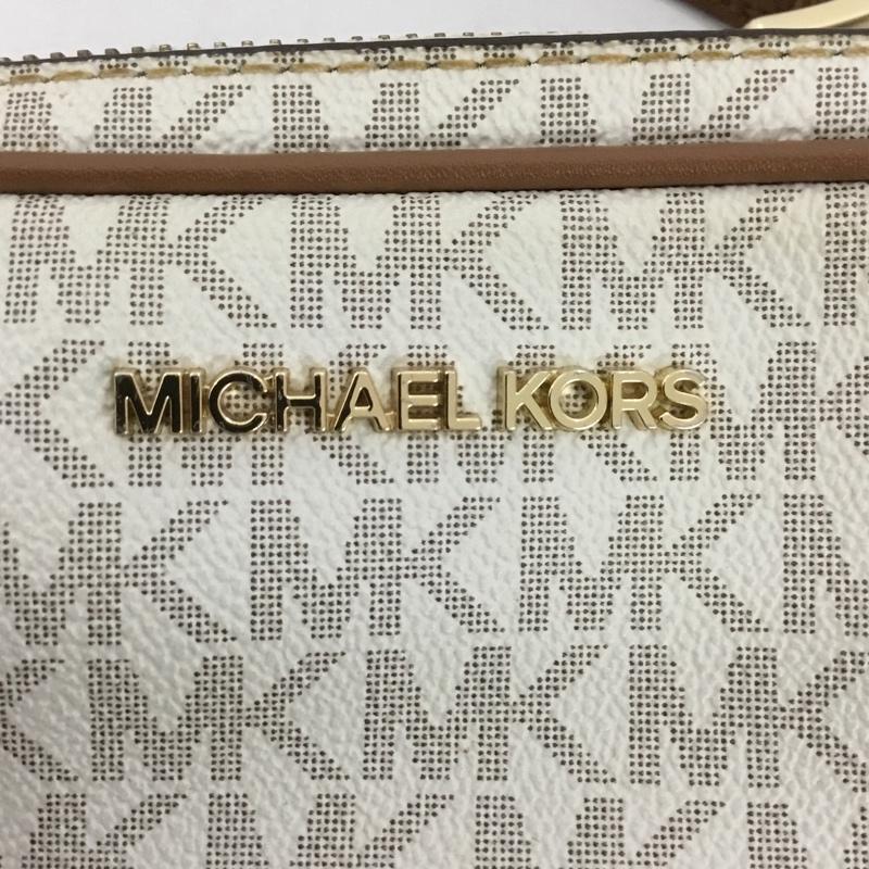 マイケルコース MICHAEL KORS ショルダーバッグ ショルダーバッグ 35S9GI7M1B ロゴ 総柄 白 / ホワイト / X 茶 / ブラウン /  レディース USED 古着 中古 10125415
