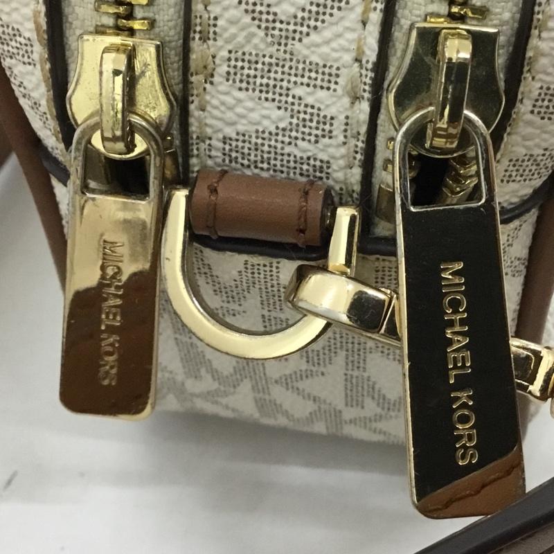 マイケルコース MICHAEL KORS ショルダーバッグ ショルダーバッグ 35S9GI7M1B ロゴ 総柄 白 / ホワイト / X 茶 / ブラウン /  レディース USED 古着 中古 10125415