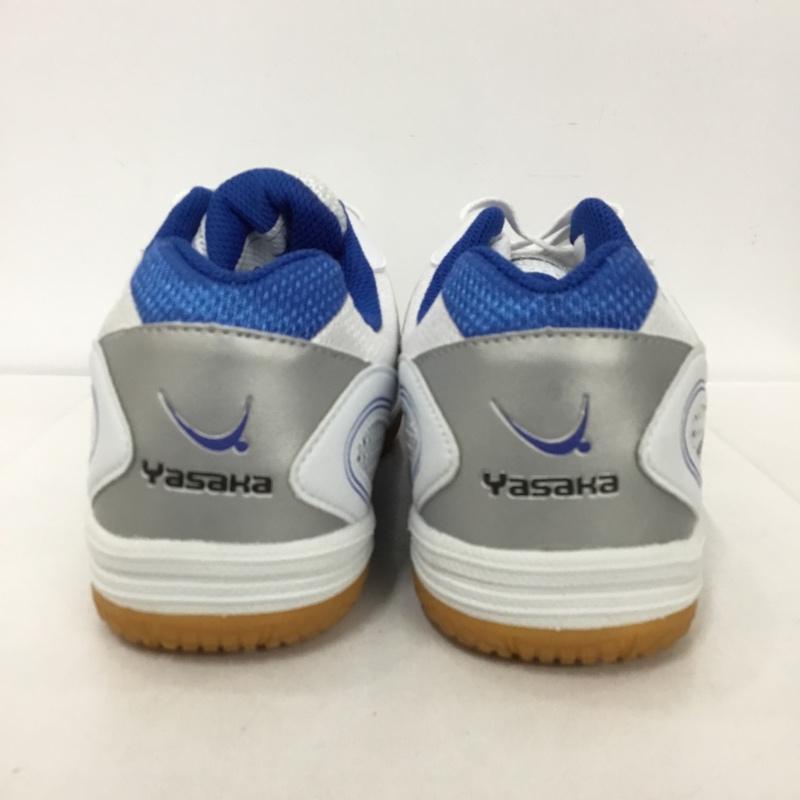 ヤサカ YASAKA カジュアルシューズ カジュアルシューズ E200 ジェット インパクト 卓球シューズ JET IMPACT 24.5cm 無地 白 / ホワイト / X 青 / ブルー /  レディース USED 古着 中古 10125420
