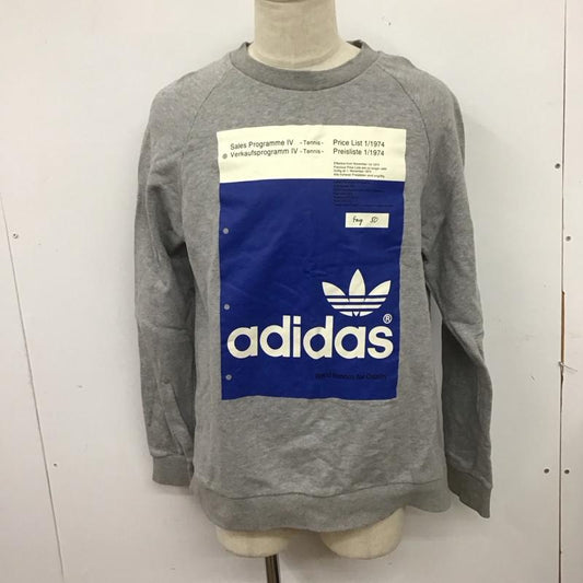 アディダス adidas トレーナー 長袖 dh4785 長袖トレーナー スウェット クルーネック プルオーバー プリント 灰 / グレー /  メンズ USED 古着 中古 10125495