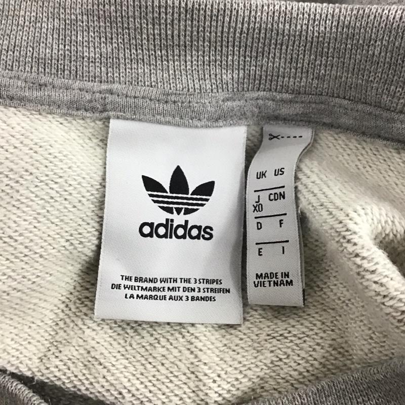 アディダス adidas トレーナー 長袖 dh4785 長袖トレーナー スウェット クルーネック プルオーバー プリント 灰 / グレー /  メンズ USED 古着 中古 10125495
