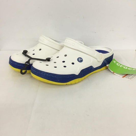クロックス crocs サンダル サンダル front court clog フロントコート 27.0cm 無地 白 / ホワイト / X 青 / ブルー / X 黄 / イエロー /  メンズ USED 古着 中古 10125496