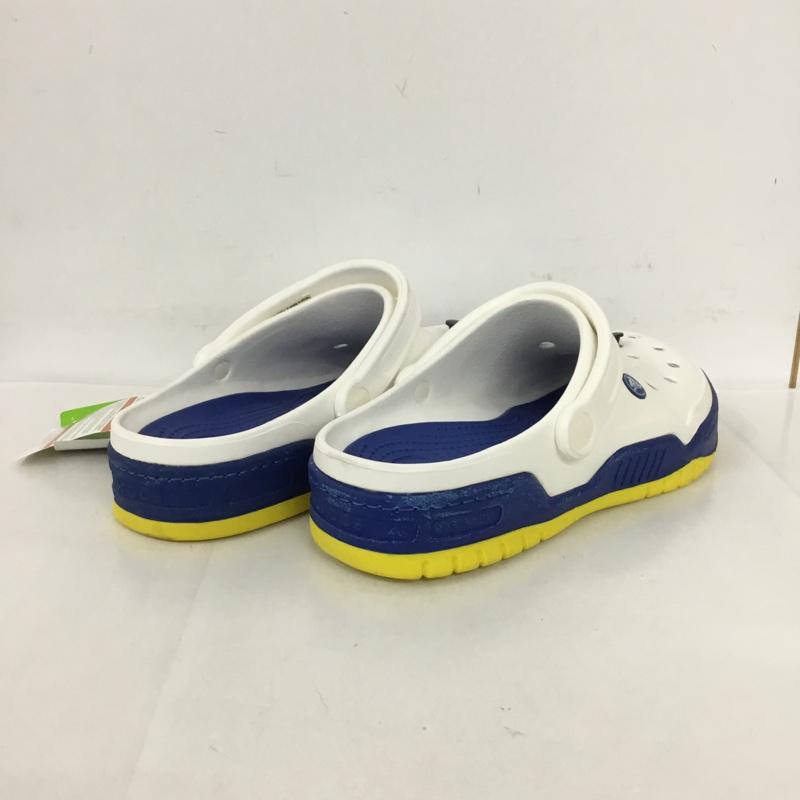 クロックス crocs サンダル サンダル front court clog フロントコート 27.0cm 無地 白 / ホワイト / X 青 / ブルー / X 黄 / イエロー /  メンズ USED 古着 中古 10125499