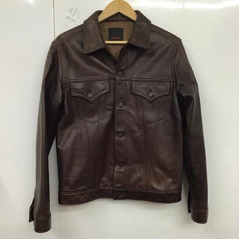 フルカウント FULLCOUNT ジャケット、上着 ジャケット、ブレザー レザージャケット ボタンジャケット アウター 38 無地 茶 / ブラウン /  メンズ USED 古着 中古 10125505