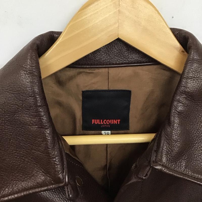 フルカウント FULLCOUNT ジャケット、上着 ジャケット、ブレザー レザージャケット ボタンジャケット アウター 38 無地 茶 / ブラウン /  メンズ USED 古着 中古 10125505