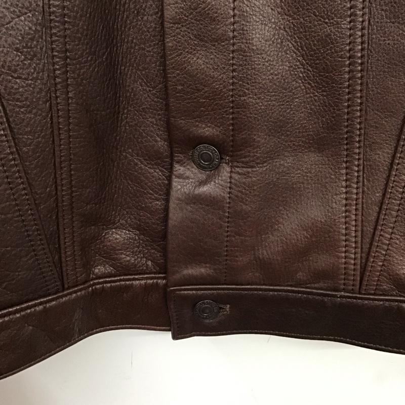 フルカウント FULLCOUNT ジャケット、上着 ジャケット、ブレザー レザージャケット ボタンジャケット アウター 38 無地 茶 / ブラウン /  メンズ USED 古着 中古 10125505