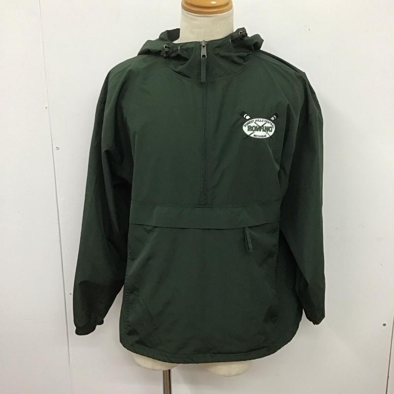 チャンピオン Champion ジャケット、上着 ジャケット、ブレザー L ロゴ、文字 緑 / グリーン /  メンズ USED 古着 中古 10125507