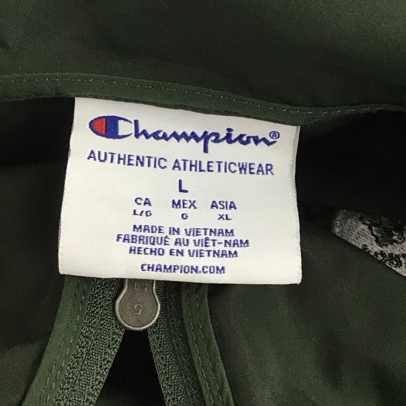 チャンピオン Champion ジャケット、上着 ジャケット、ブレザー L ロゴ、文字 緑 / グリーン /  メンズ USED 古着 中古 10125507
