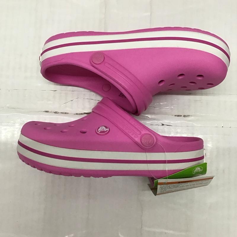 クロックス crocs シューズ シューズ 204537-6U9 クロックバンド キッズ 19cm 19.0cm 無地 桃 / ピンク /  ガールズ USED 古着 中古 10125538