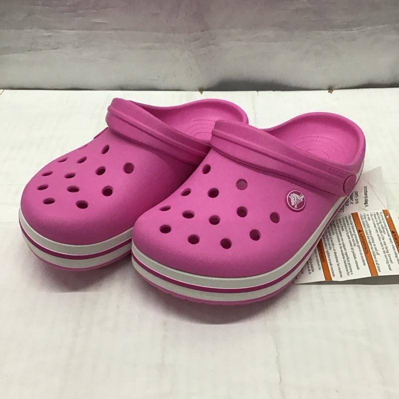 クロックス crocs シューズ シューズ 204537-6U9 クロックバンド キッズ 21cm 21.0cm 無地 桃 / ピンク /  ガールズ USED 古着 中古 10125541