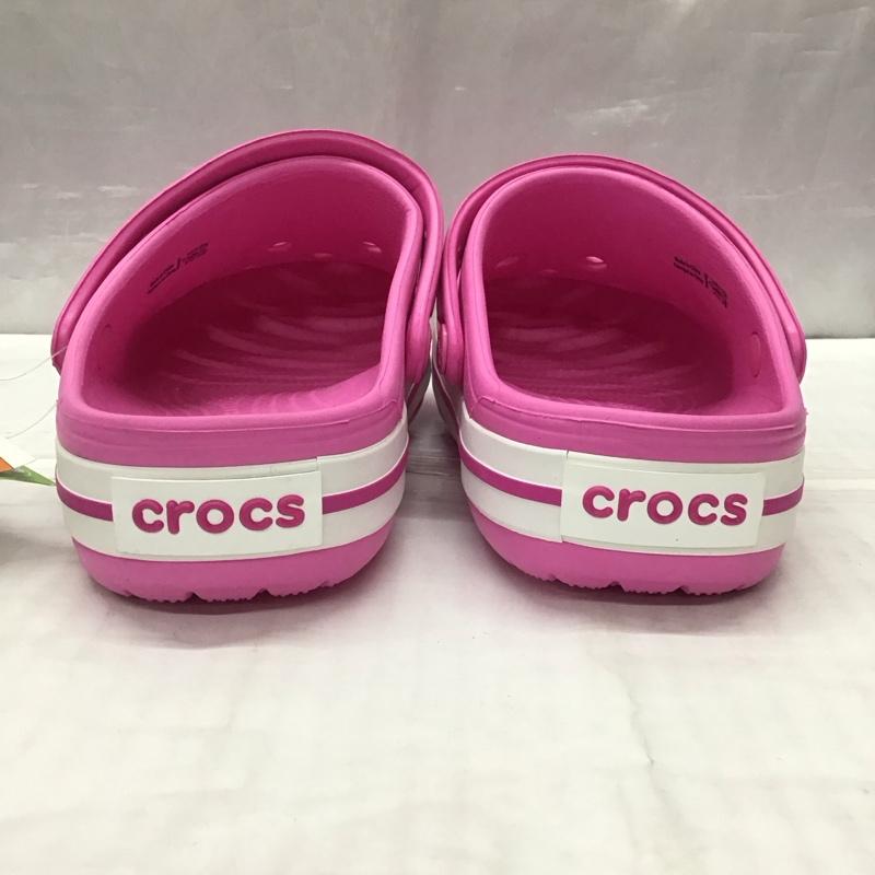 クロックス crocs シューズ シューズ 204537-6U9 クロックバンド キッズ 21cm 21.0cm 無地 桃 / ピンク /  ガールズ USED 古着 中古 10125541