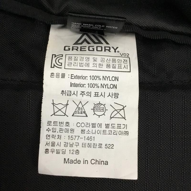 グレゴリー GREGORY リュックサック、デイパック リュックサック、デイバッグ バックパック ロゴ、文字 黒 / ブラック /  メンズ USED 古着 中古 10125543