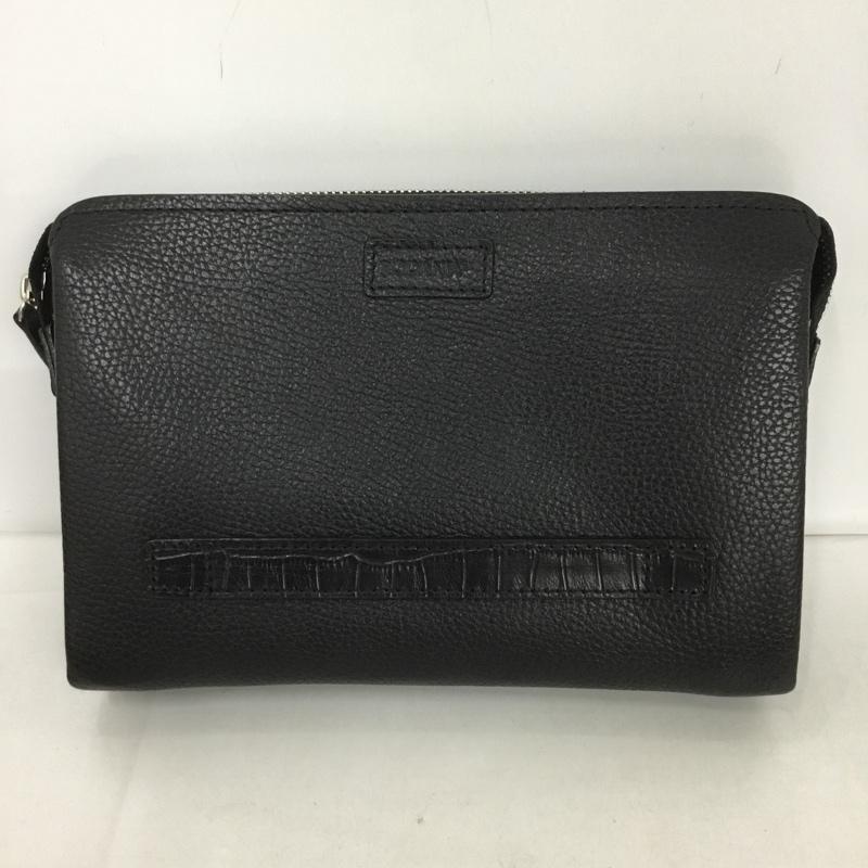ロダニア RODANIA セカンドバッグ セカンドバッグ レザー ロゴ、文字 黒 / ブラック /  メンズ USED 古着 中古 10125545
