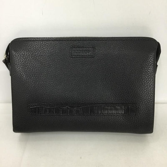 ロダニア RODANIA セカンドバッグ セカンドバッグ レザー ロゴ、文字 黒 / ブラック /  メンズ USED 古着 中古 10125545