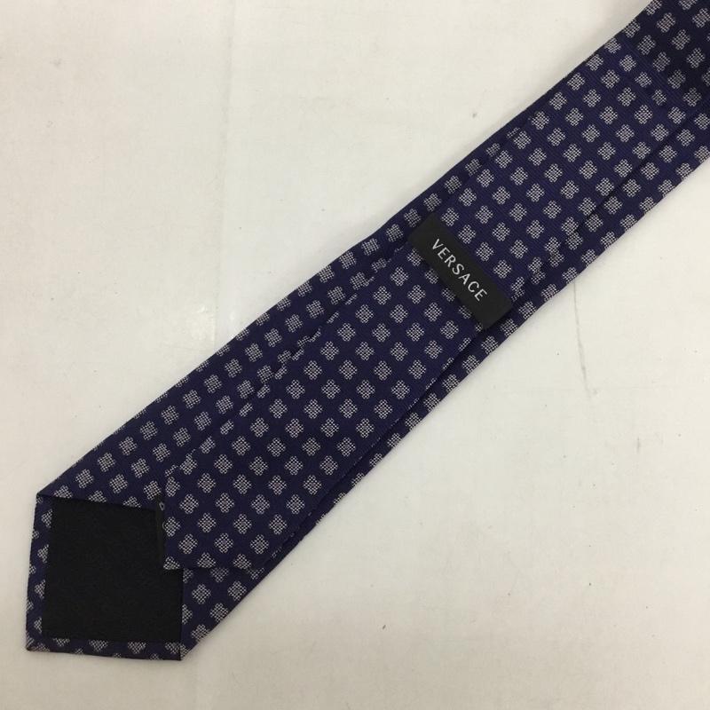 ヴェルサーチ VERSACE ネクタイ ネクタイ シルク 総柄 紺 / ネイビー /  メンズ USED 古着 中古 10125564