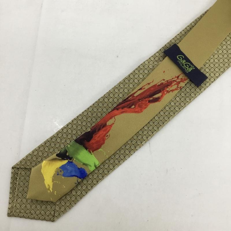 ガガ ミラノ GaGa MILANO ネクタイ ネクタイ シルク 総柄 金 / ゴールド /  メンズ USED 古着 中古 10125565