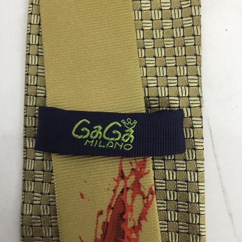 ガガ ミラノ GaGa MILANO ネクタイ ネクタイ シルク 総柄 金 / ゴールド /  メンズ USED 古着 中古 10125565