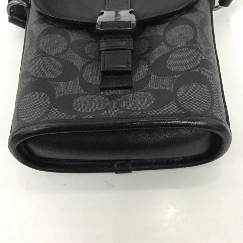 コーチ COACH ショルダーバッグ ショルダーバッグ B2280-C3134 シグネチャー トラック スモール フラップ クロスボディ 総柄 黒 / ブラック /  メンズ USED 古着 中古 10125574