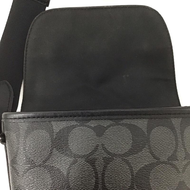 コーチ COACH ショルダーバッグ ショルダーバッグ B2280-C3134 シグネチャー トラック スモール フラップ クロスボディ 総柄 黒 / ブラック /  メンズ USED 古着 中古 10125574